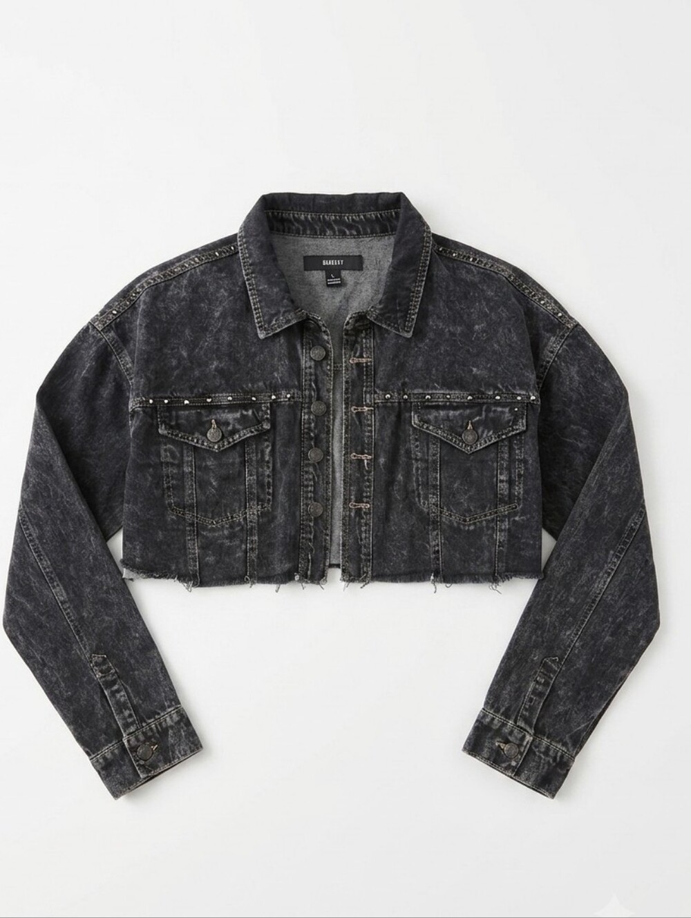 Forever 21 Crop Denim Jacket Size L